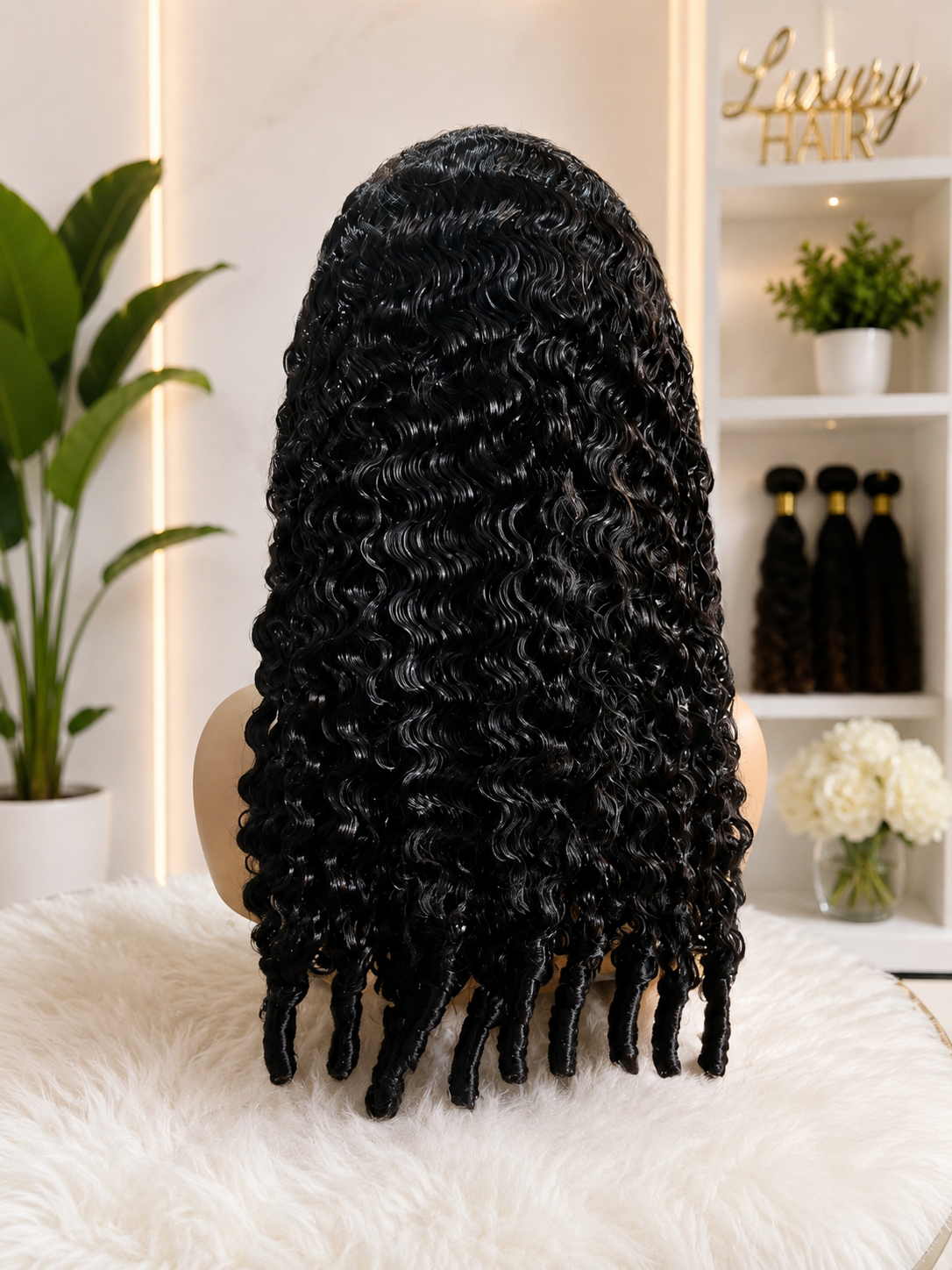 100% Human Hair Burmese Half Wig